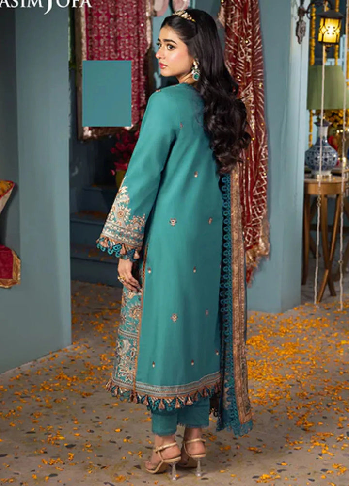Asra By Asim Jofa Embroidered Lawn Suit Unstitched 3 Piece AJ24AE AJRA-10 - Festive Collection