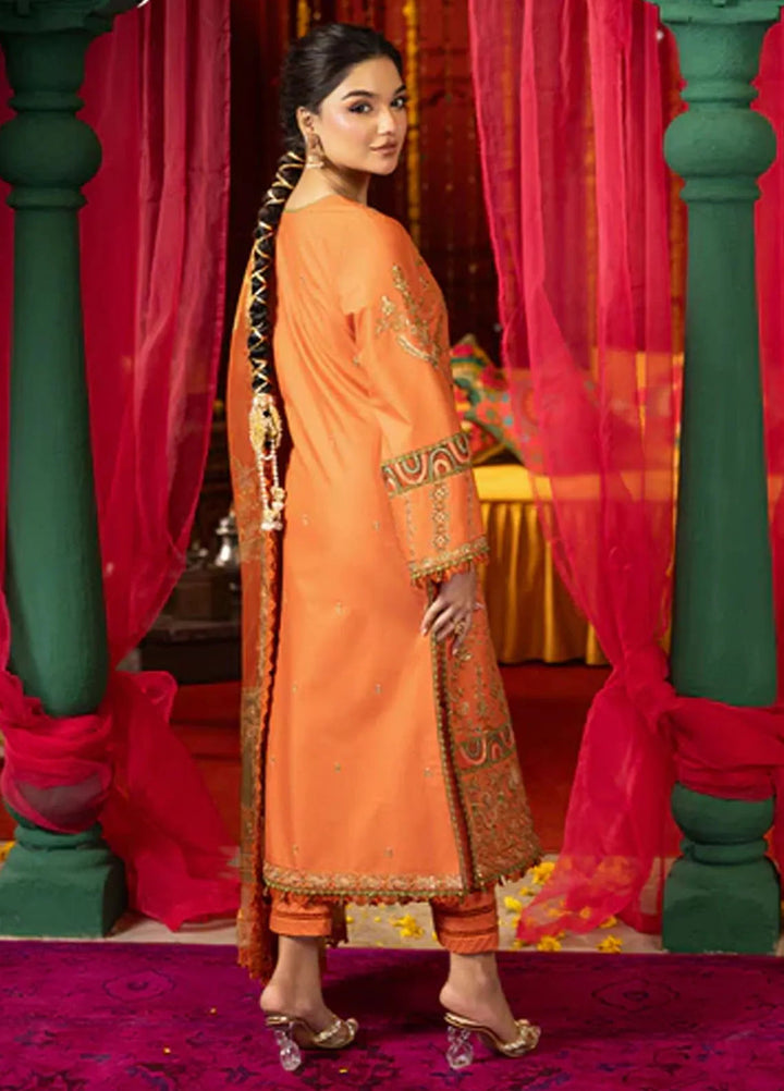 Asra By Asim Jofa Embroidered Lawn Suit Unstitched 3 Piece AJ24AE AJRA-14 - Festive Collection