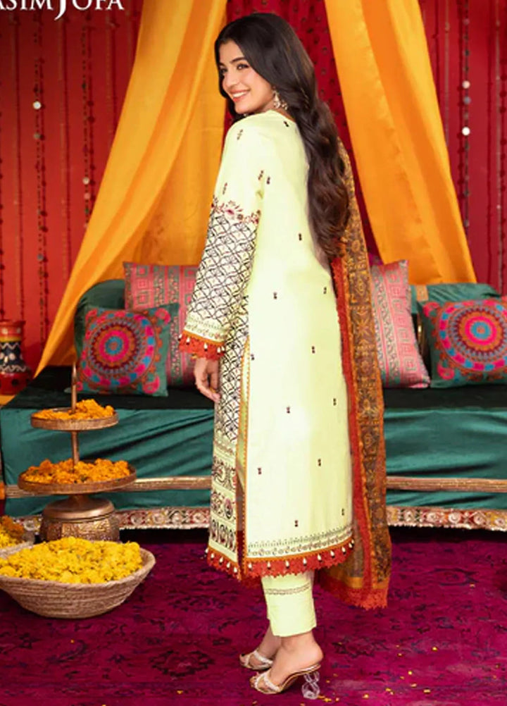 Asra By Asim Jofa Embroidered Lawn 3 Piece AJ24AE AJRA-15 - Festive Collection