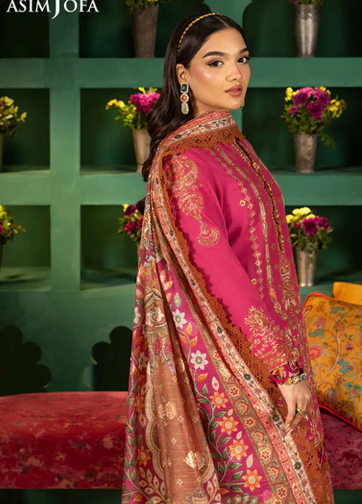 Asra By Asim Jofa Embroidered Lawn Unstitched Suit 3 Piece AJ24AE AJRA-11 - Festive Collection