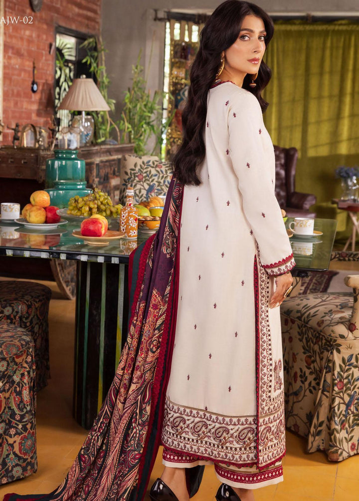 Asra By Asim Jofa Embroidered  Suits Unstitched 3 Piece AJ22AW AJW-02 - Winter Collection