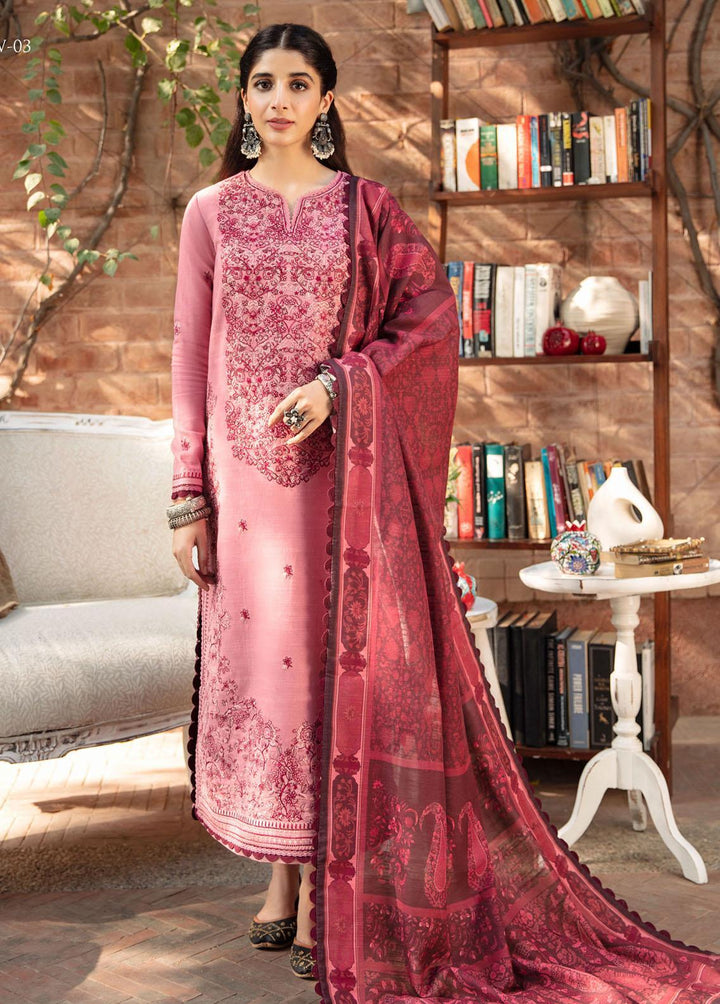 Asra By Asim Jofa Embroidered  Suits Unstitched 3 Piece AJ22AW AJW-03 - Winter Collection