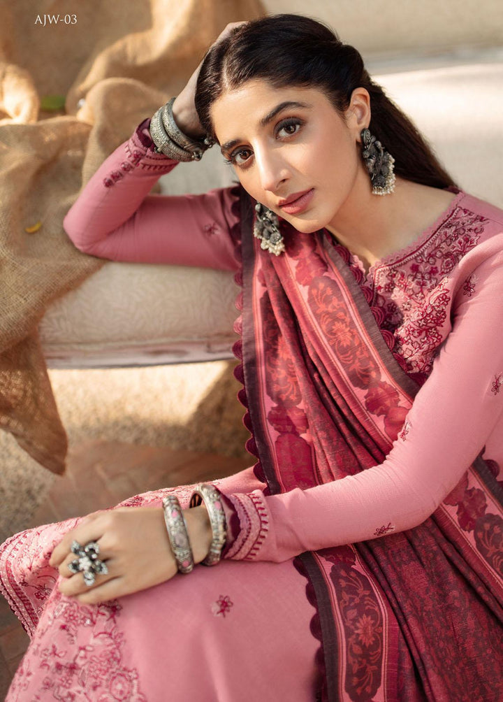 Asra By Asim Jofa Embroidered  Suits Unstitched 3 Piece AJ22AW AJW-03 - Winter Collection