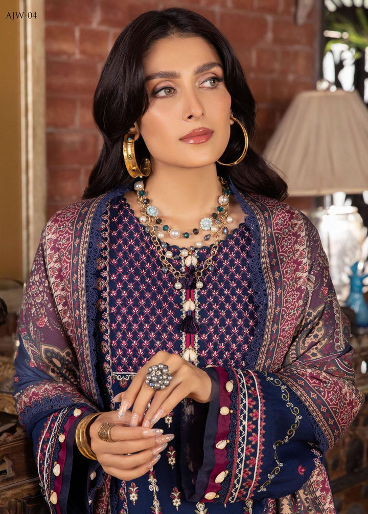 Asra By Asim Jofa Embroidered  Suits Unstitched 3 Piece AJ22AW AJW-04 - Winter Collection