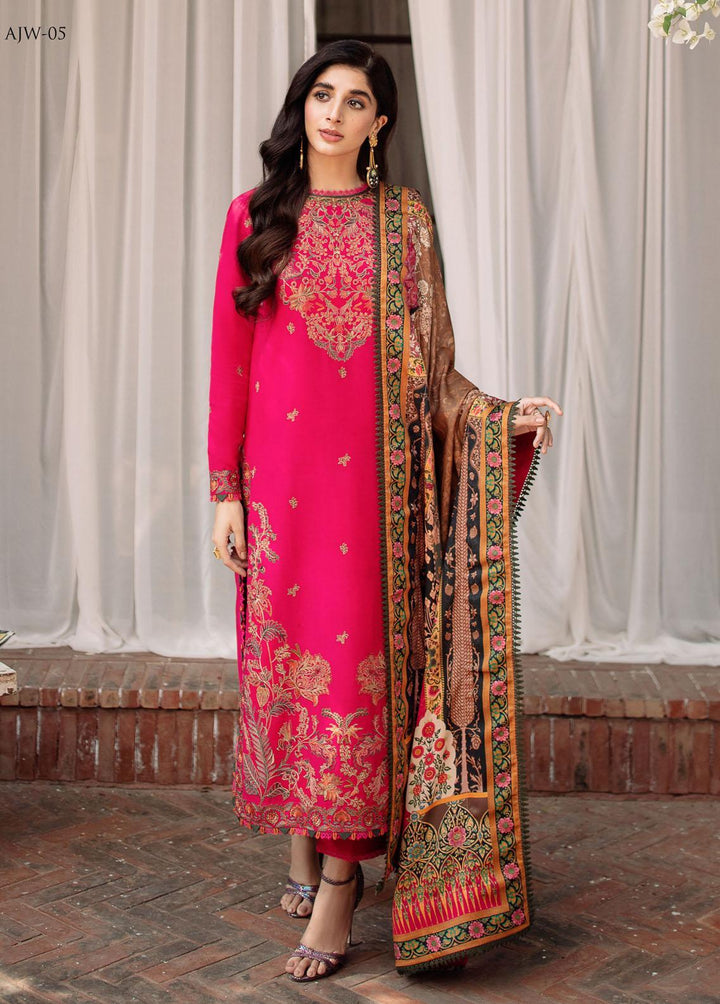 Asra By Asim Jofa Embroidered  Suits Unstitched 3 Piece AJ22AW AJW-05 - Winter Collection