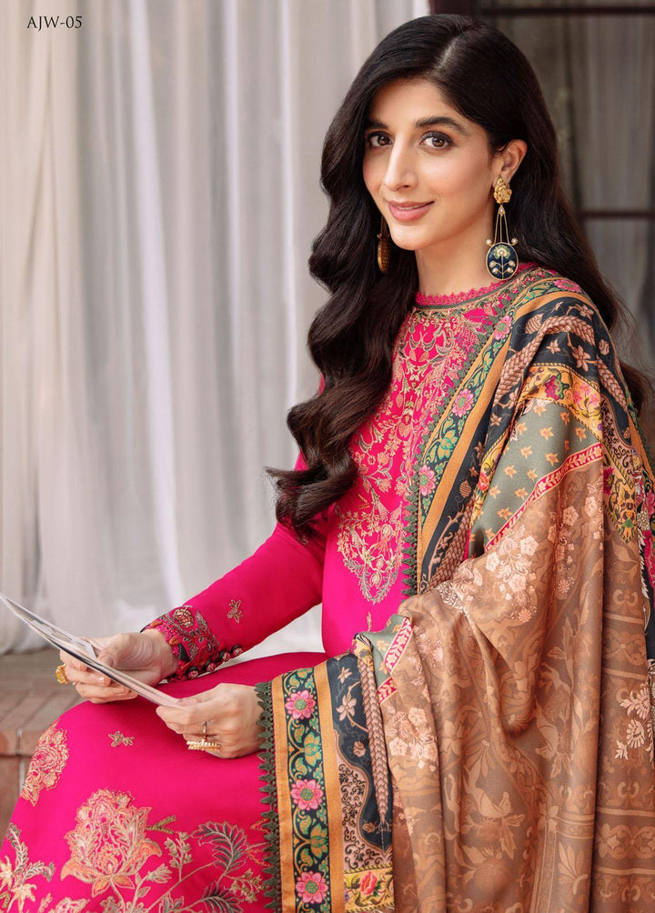 Asra By Asim Jofa Embroidered  Suits Unstitched 3 Piece AJ22AW AJW-05 - Winter Collection