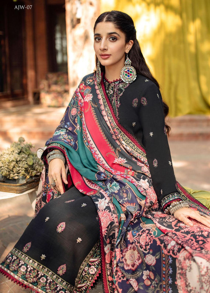 Asra By Asim Jofa Embroidered  Suits Unstitched 3 Piece AJ22AW AJW-07 - Winter Collection