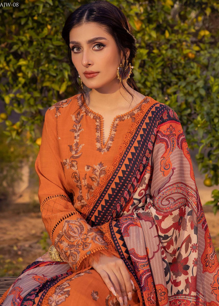 Asra By Asim Jofa Embroidered  Suits Unstitched 3 Piece AJ22AW AJW-08 - Winter Collection