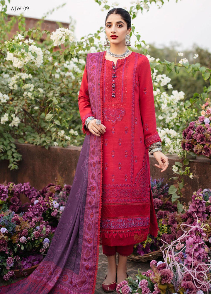 Asra By Asim Jofa Embroidered  Suits Unstitched 3 Piece AJ22AW AJW-09 - Winter Collection