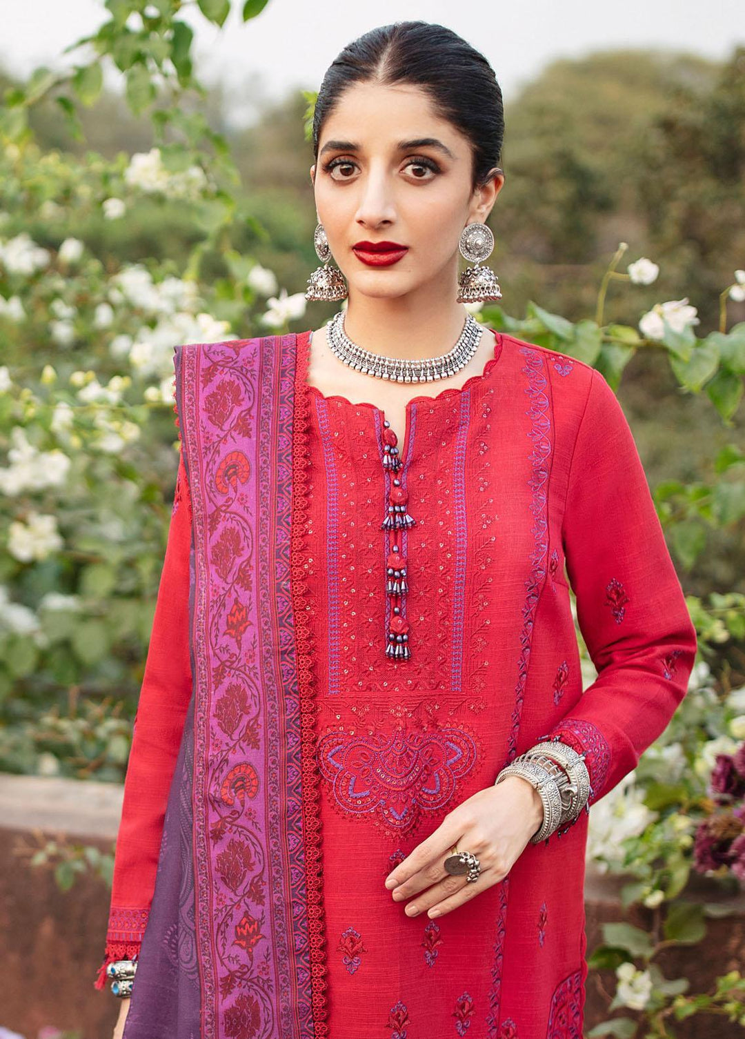 Asra By Asim Jofa Embroidered  Suits Unstitched 3 Piece AJ22AW AJW-09 - Winter Collection