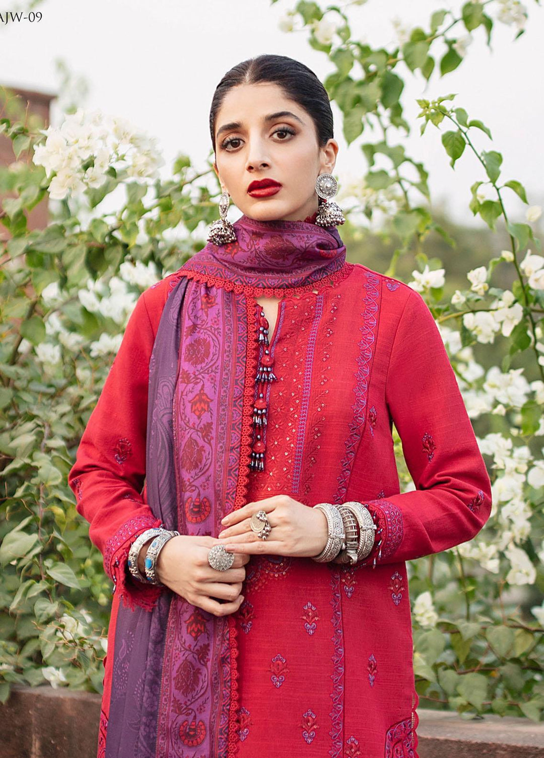 Asra By Asim Jofa Embroidered  Suits Unstitched 3 Piece AJ22AW AJW-09 - Winter Collection