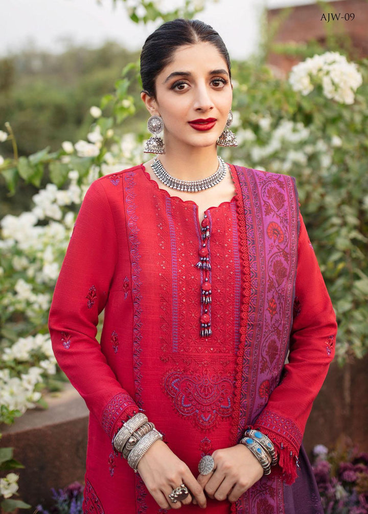 Asra By Asim Jofa Embroidered  Suits Unstitched 3 Piece AJ22AW AJW-09 - Winter Collection