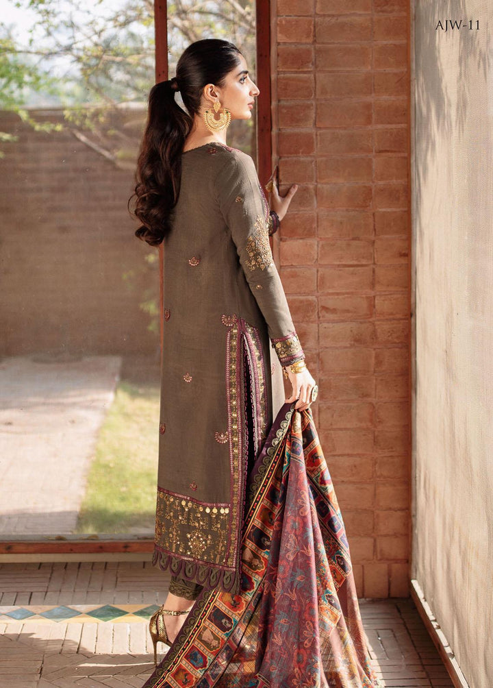 Asra By Asim Jofa Embroidered  Suits Unstitched 3 Piece AJ22AW AJW-11 - Winter Collection