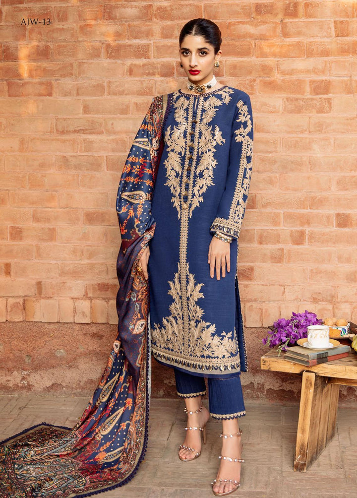 Asra By Asim Jofa Embroidered  Suits Unstitched 3 Piece AJ22AW AJW-13 - Winter Collection