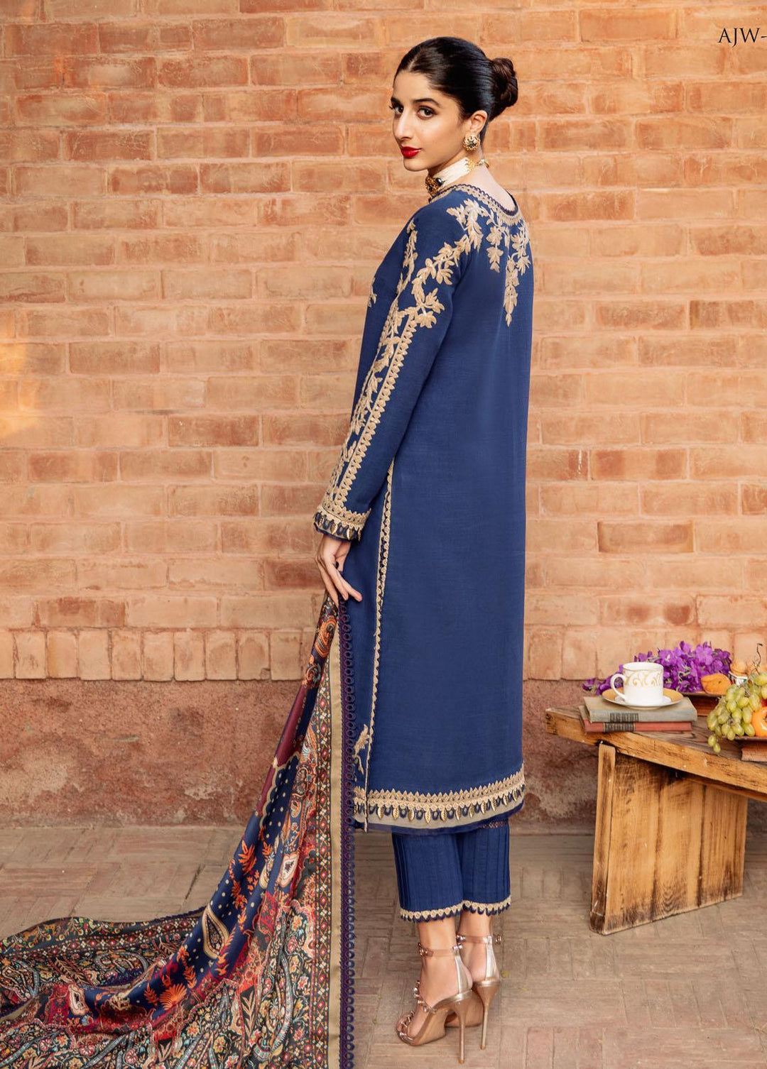 Asra By Asim Jofa Embroidered  Suits Unstitched 3 Piece AJ22AW AJW-13 - Winter Collection