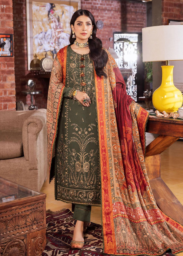 Asra By Asim Jofa Embroidered  Suits Unstitched 3 Piece AJ22AW AJW-14 - Winter Collection