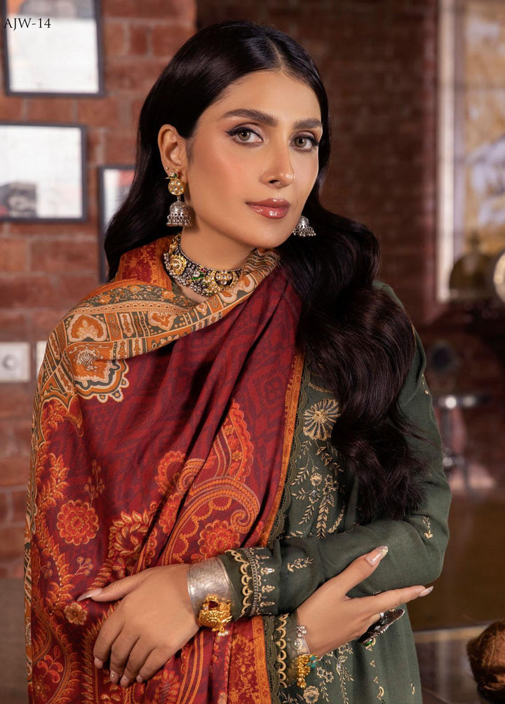 Asra By Asim Jofa Embroidered  Suits Unstitched 3 Piece AJ22AW AJW-14 - Winter Collection
