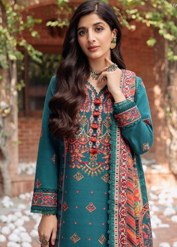 Asra By Asim Jofa Embroidered  Suits Unstitched 3 Piece AJ22AW AJW-15 - Winter Collection