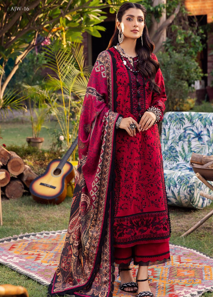 Asra By Asim Jofa Embroidered  Suits Unstitched 3 Piece AJ22AW AJW-16 - Winter Collection