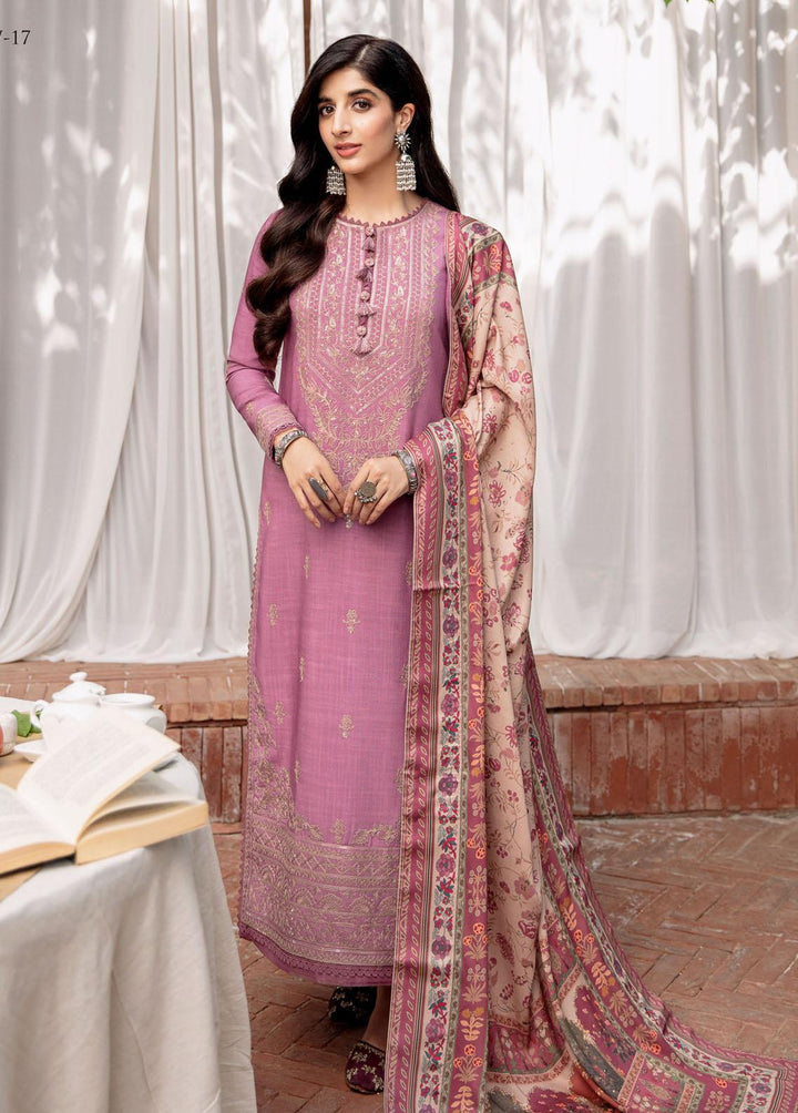 Asra By Asim Jofa Embroidered  Suits Unstitched 3 Piece AJ22AW AJW-17 - Winter Collection