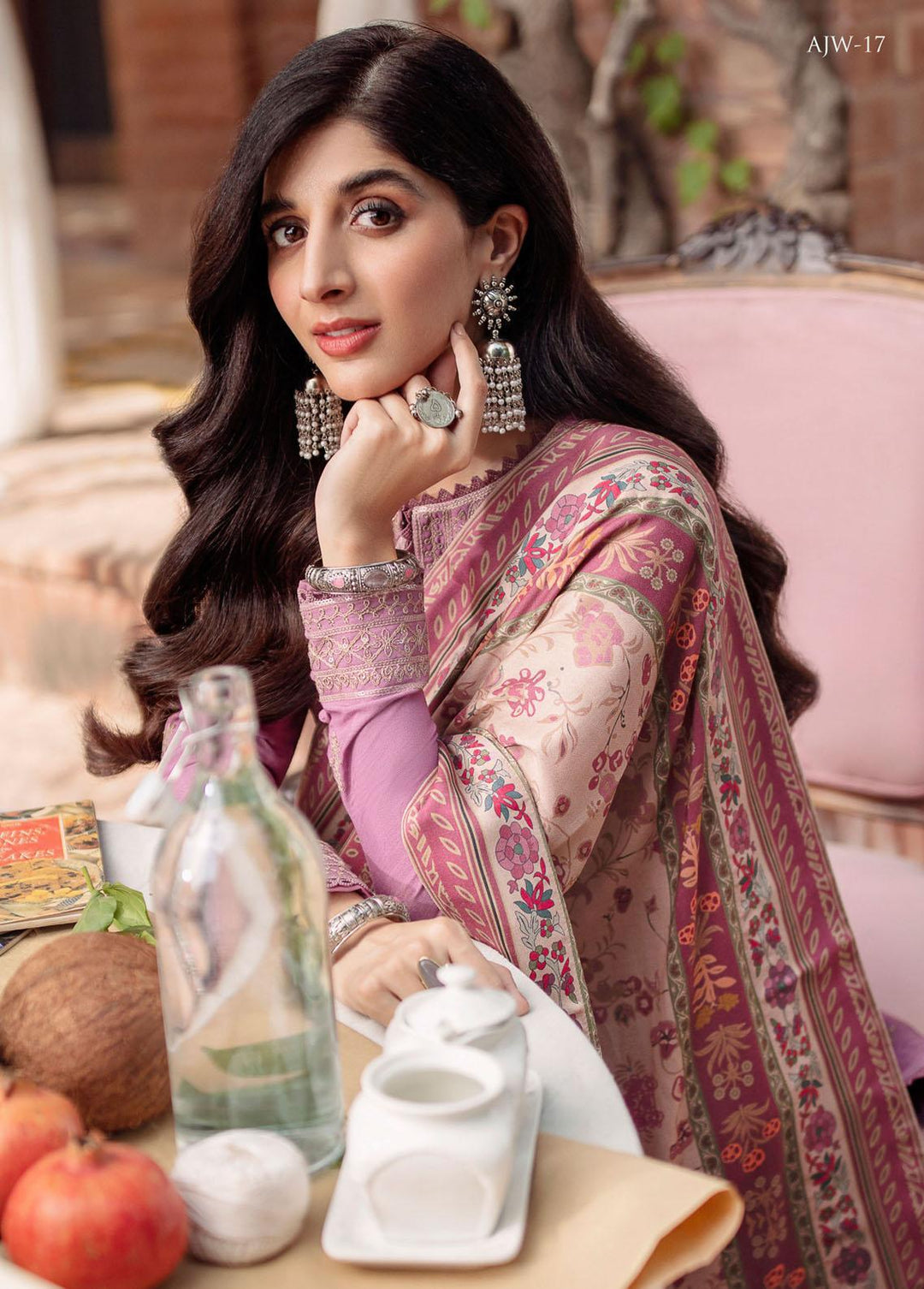 Asra By Asim Jofa Embroidered  Suits Unstitched 3 Piece AJ22AW AJW-17 - Winter Collection