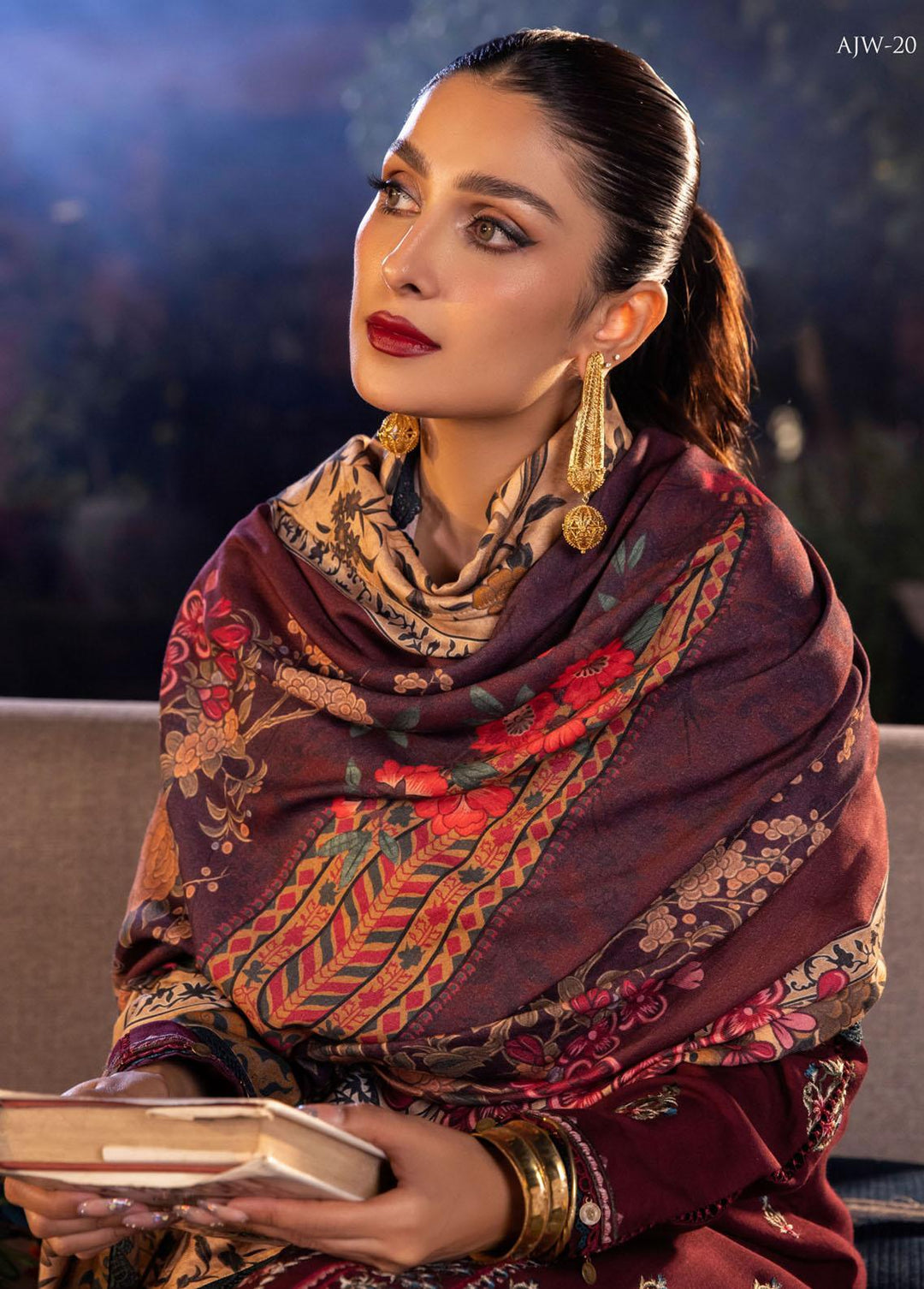 Asra By Asim Jofa Embroidered  Suits Unstitched 3 Piece AJ22AW AJW-20 - Winter Collection