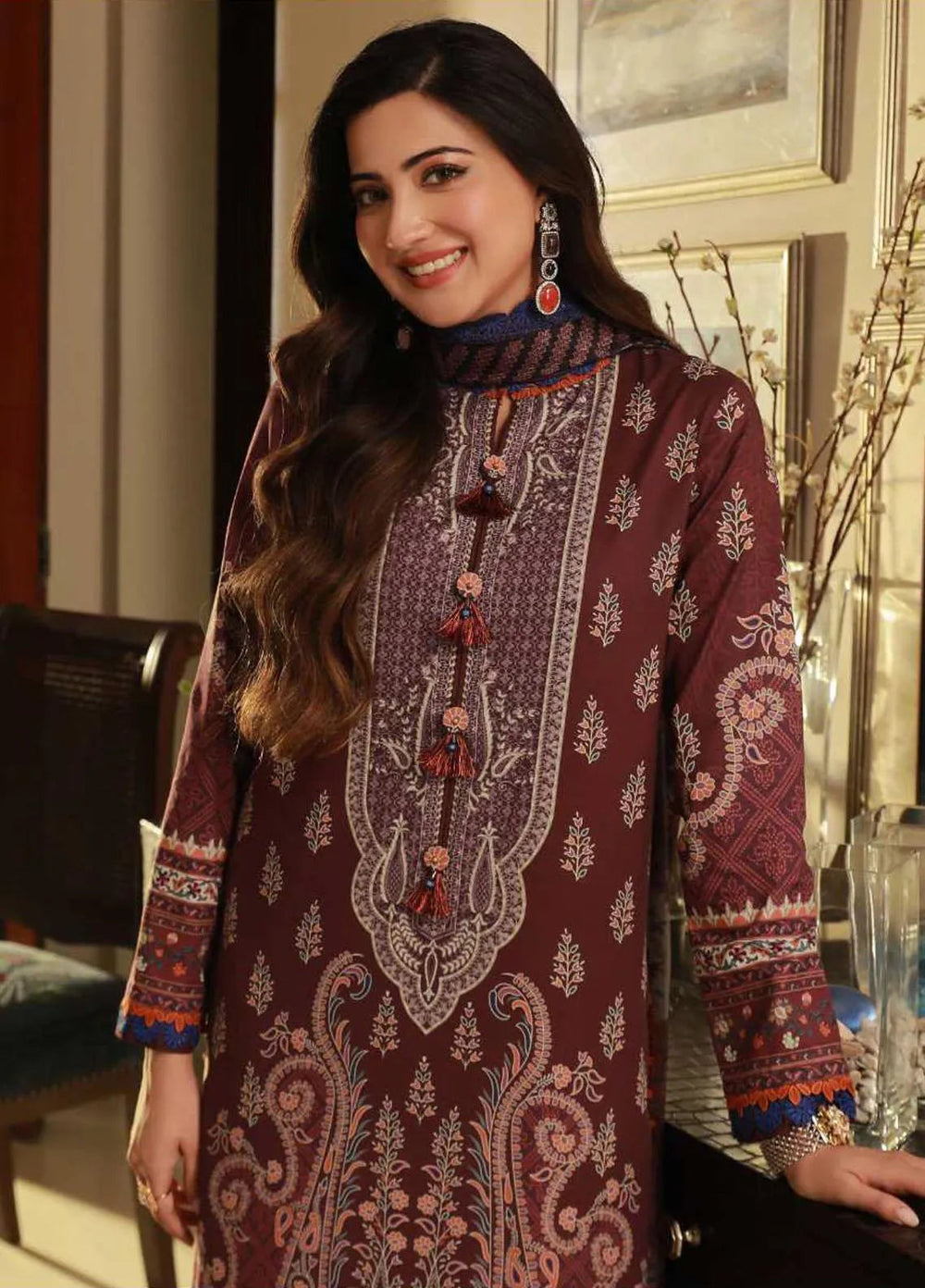 Asra Intermix By Asim Jofa Printed Cambric Unstitched Suit 2 Piece AJ23AI AJAS-20 - Formal Collection