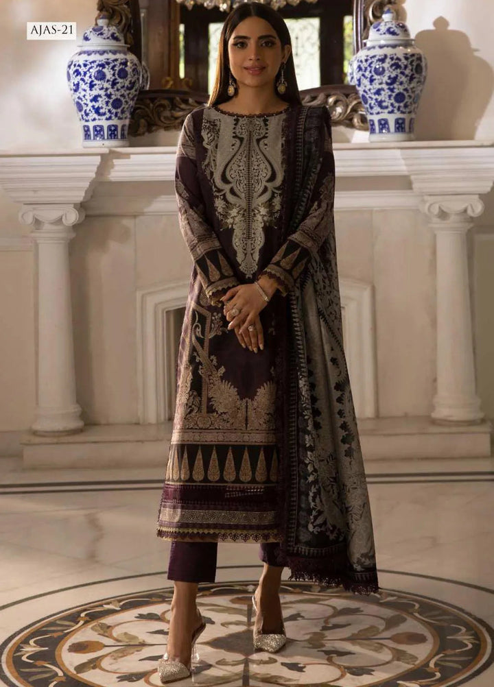 Asra Intermix By Asim Jofa Printed Cambric Unstitched Suit 2 Piece AJ23AI AJAS-21 - Formal Collection