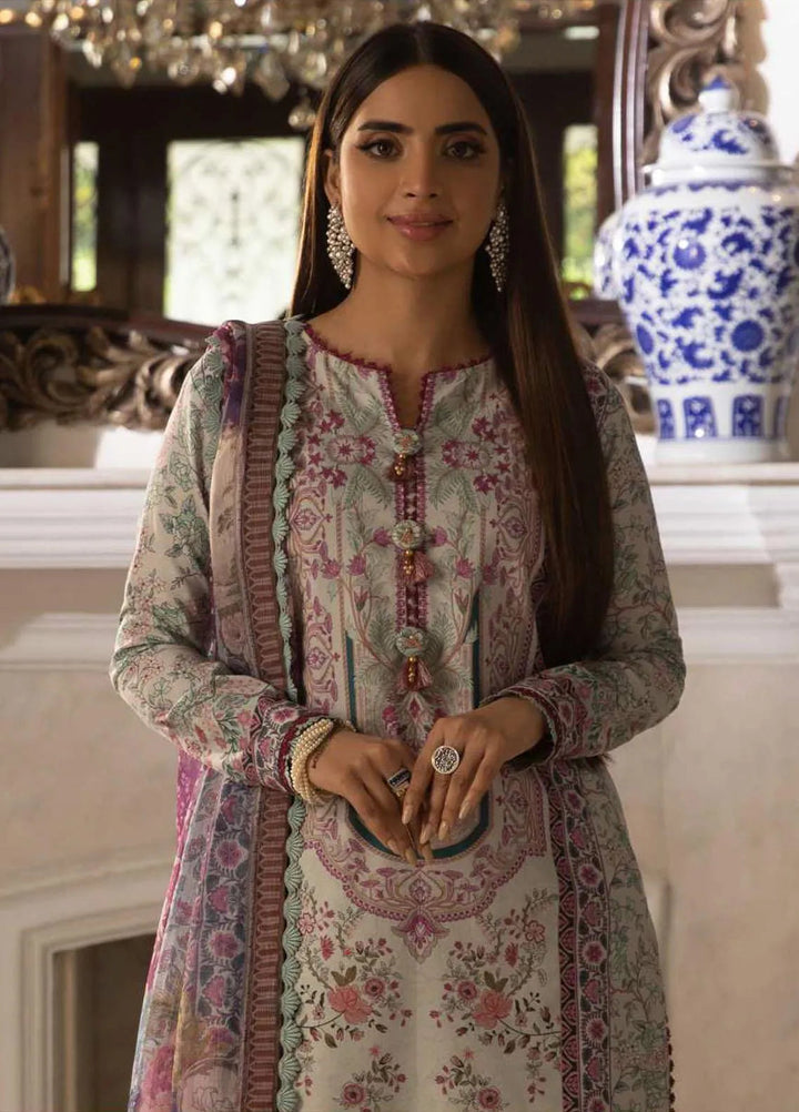 Asra Intermix By Asim Jofa Printed Cambric Unstitched Suit 3 Piece AJ23AI AJAS-13 - Formal Collection