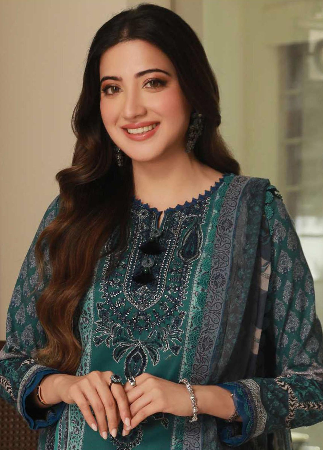 Asra Intermix By Asim Jofa Embroidered Cambric Suits Unstitched 3 Piece AJ23AI AJAS-02 - Formal Collection