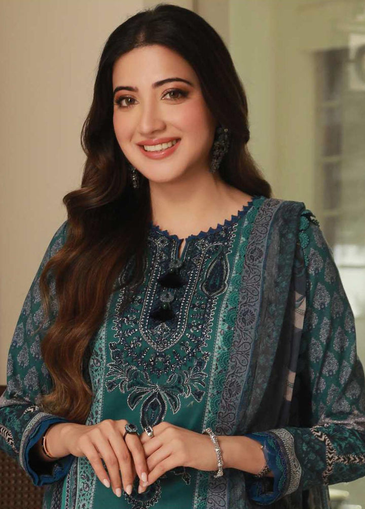 Asra Intermix By Asim Jofa Embroidered Cambric Suits Unstitched 3 Piece AJ23AI AJAS-02 - Formal Collection