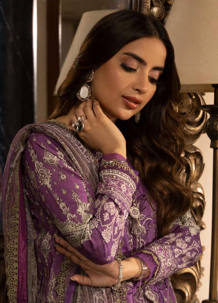 Asra Intermix By Asim Jofa Embroidered Cambric Suits Unstitched 3 Piece AJ23AI AJAS-06 - Formal Collection