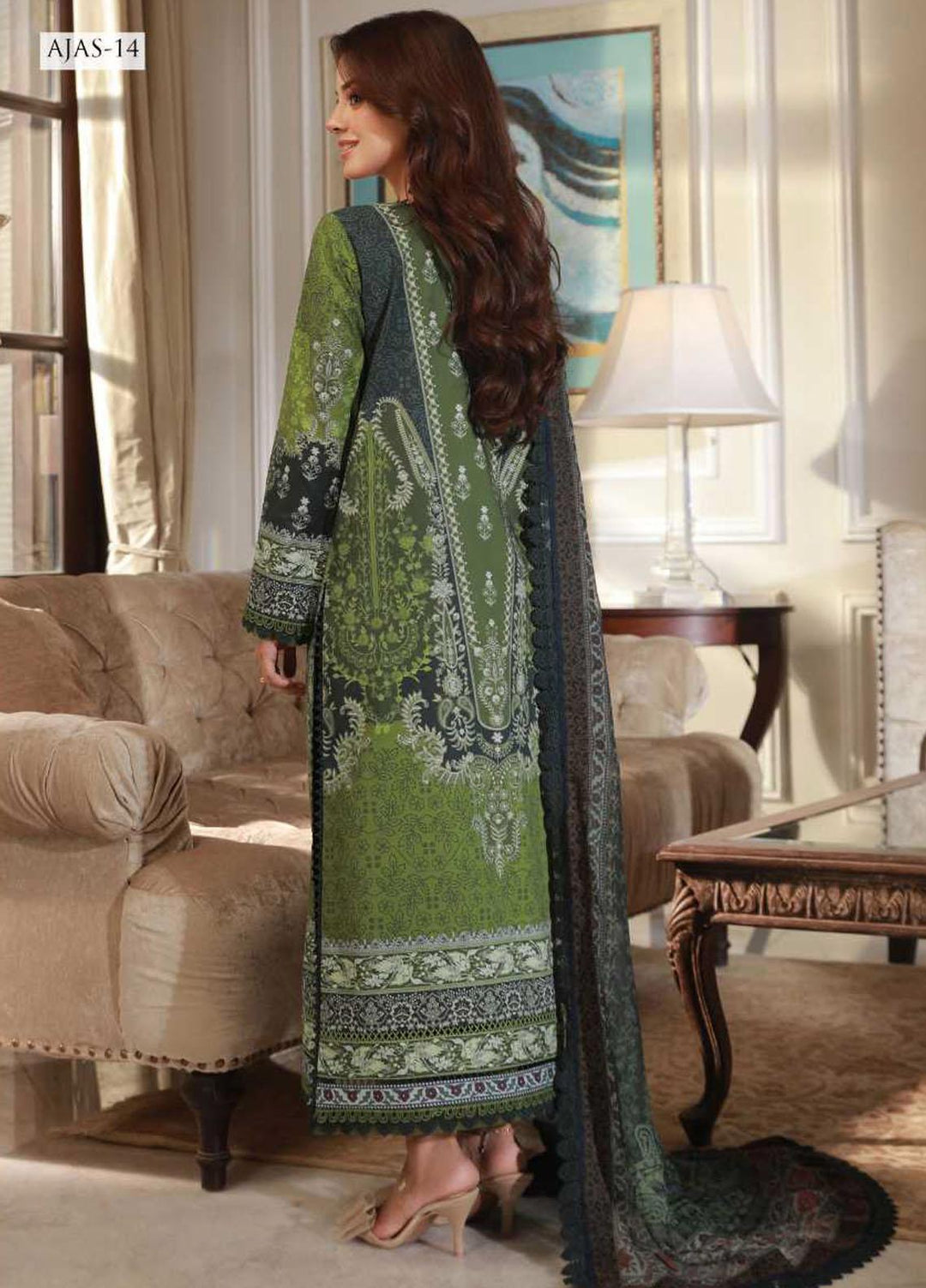 Asra Intermix By Asim Jofa Printed Cambric Suits Unstitched 3 Piece AJ23AI AJAS-14 - Formal Collection