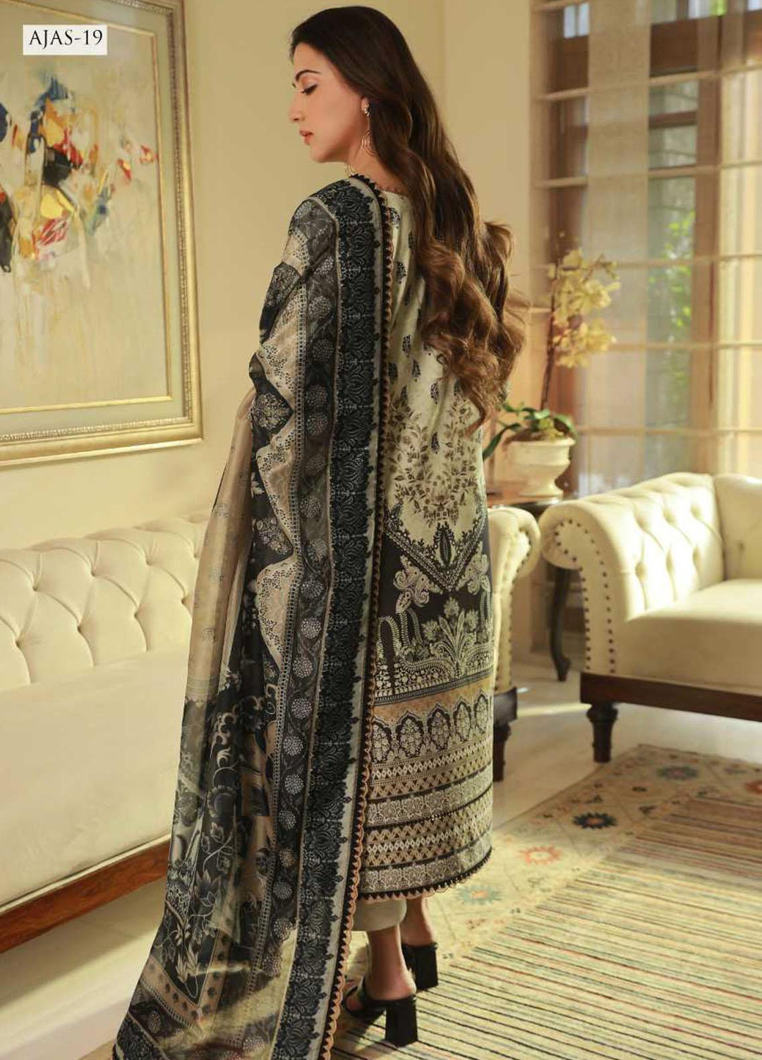 Asra Intermix By Asim Jofa Printed Cambric Suits Unstitched 2 Piece AJ23AI AJAS-19 - Formal Collection