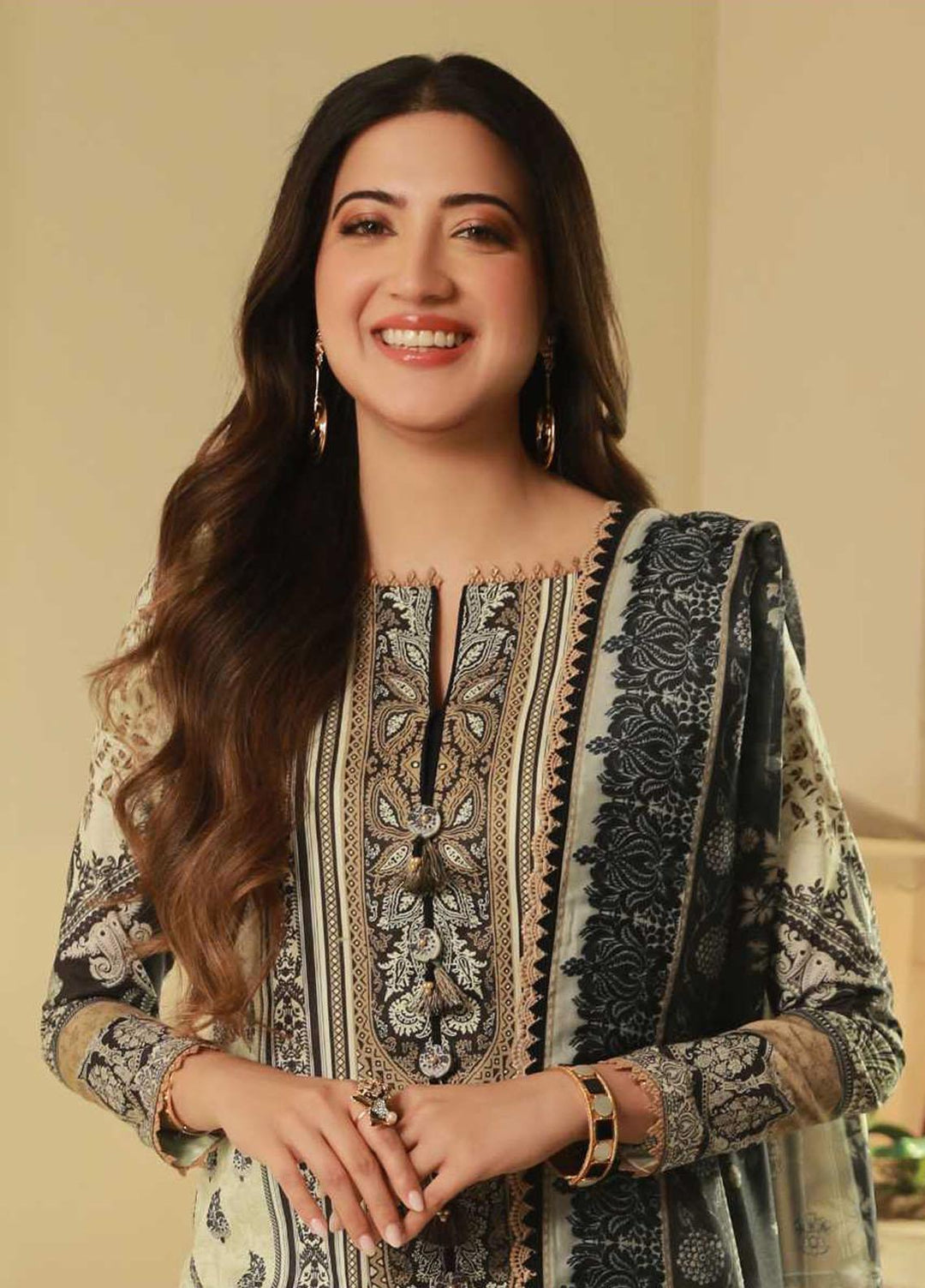 Asra Intermix By Asim Jofa Printed Cambric Suits Unstitched 2 Piece AJ23AI AJAS-19 - Formal Collection