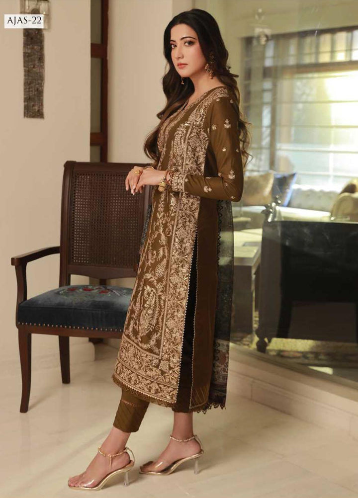 Asra Intermix By Asim Jofa Embroidered Cambric Suits Unstitched 3 Piece AJ23AI AJAS-22 - Formal Collection