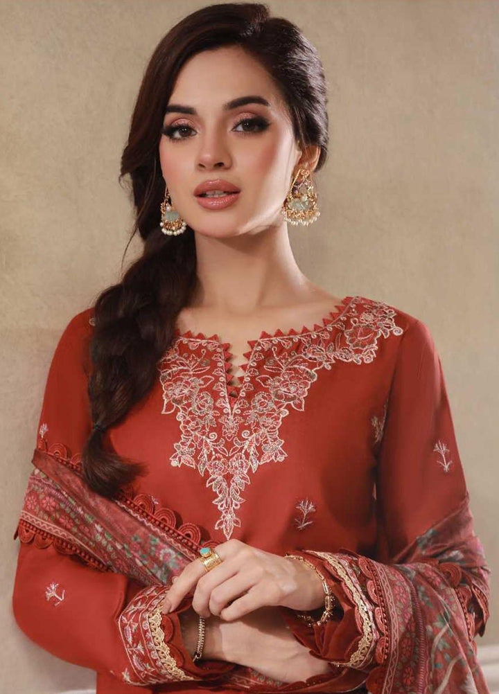 Asra Intermix By Asim Jofa Embroidered Cambric Suits Unstitched 3 Piece AJ23AI AJAS-23 - Formal Collection