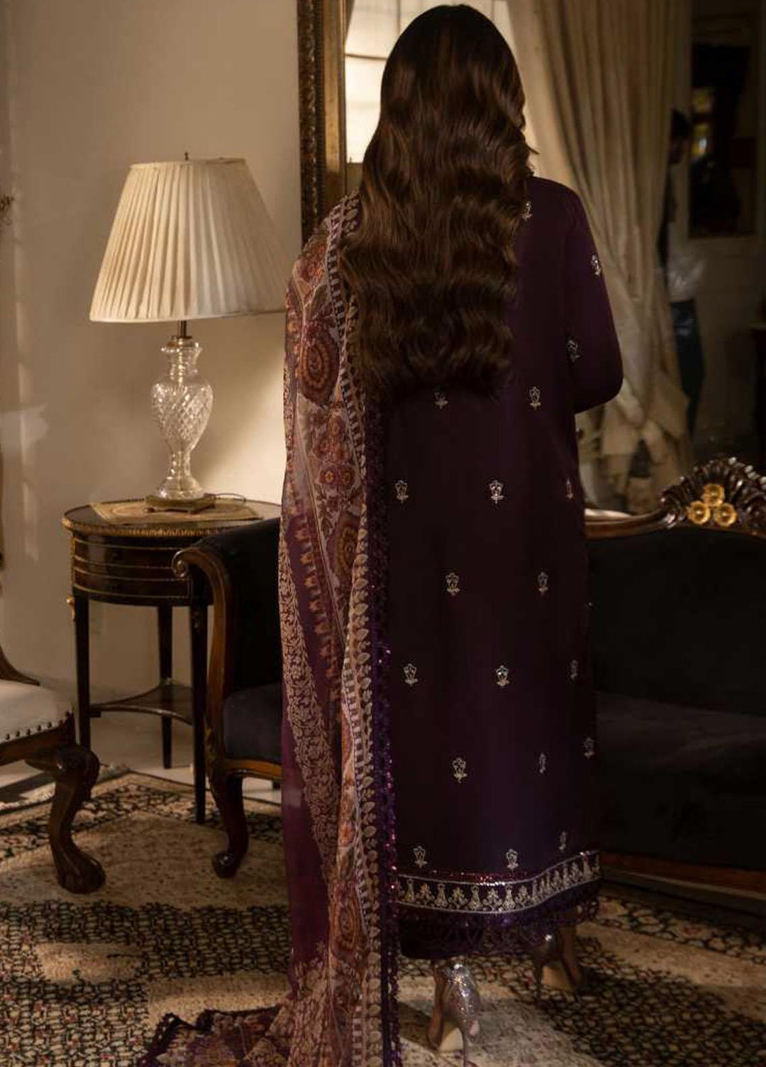 Asra Intermix By Asim Jofa Embroidered Cambric Suits Unstitched 3 Piece AJ23AI AJAS-29 - Formal Collection