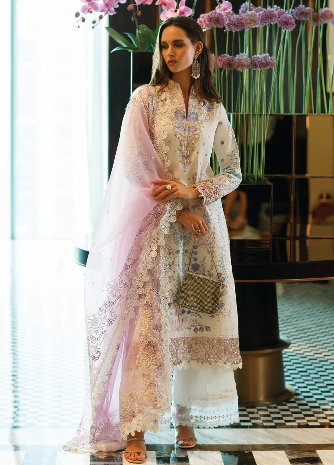 Astoria By Mushq Embroidered Lawn Suits Unstitched 3 Piece MQ23A 05 Fiona - Festive Collection