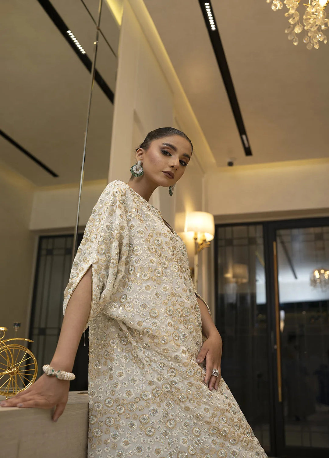 Atiya Irfan Studio Pret Embroidered Grip Kaftan NF-12