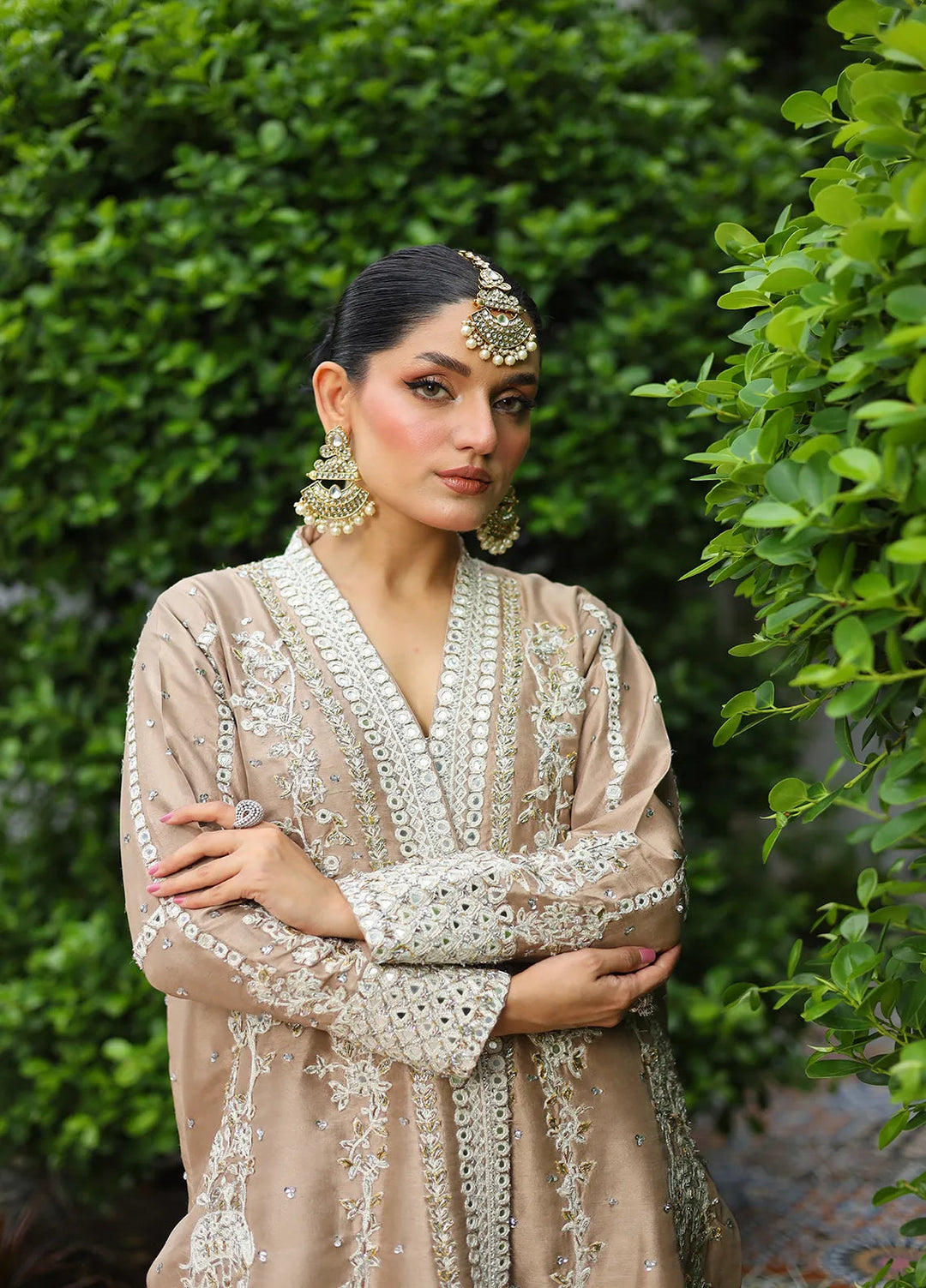 Atiya Irfan Studio Pret Embroidered Raw silk 2 Piece Suit NF-01