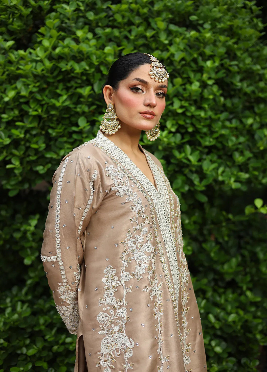 Atiya Irfan Studio Pret Embroidered Raw silk 2 Piece Suit NF-01
