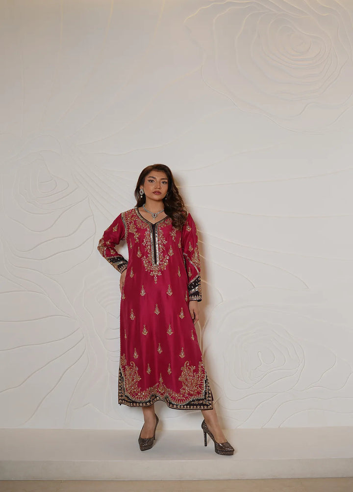 Atiya Irfan Studio Pret Embroidered Raw silk 2 Piece Suit NF-10