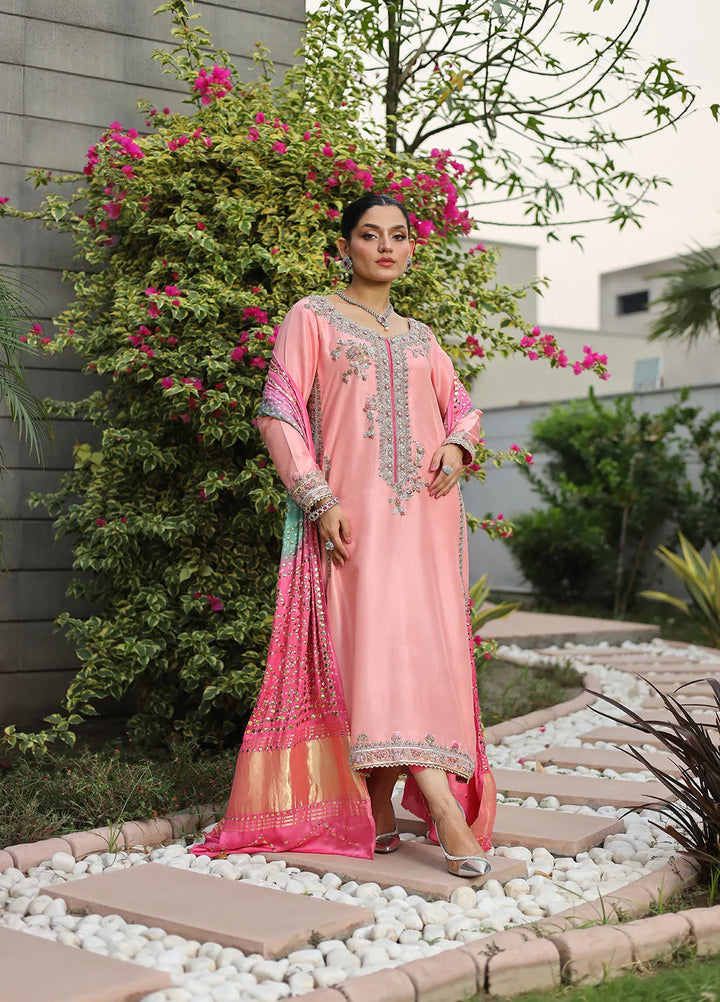Atiya Irfan Studio Pret Embroidered Raw silk 3 Piece Suit NF-03