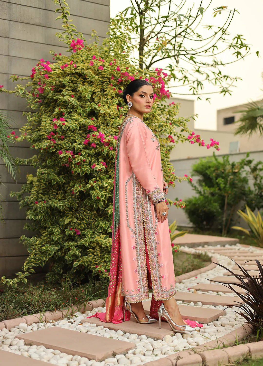 Atiya Irfan Studio Pret Embroidered Raw silk 3 Piece Suit NF-03