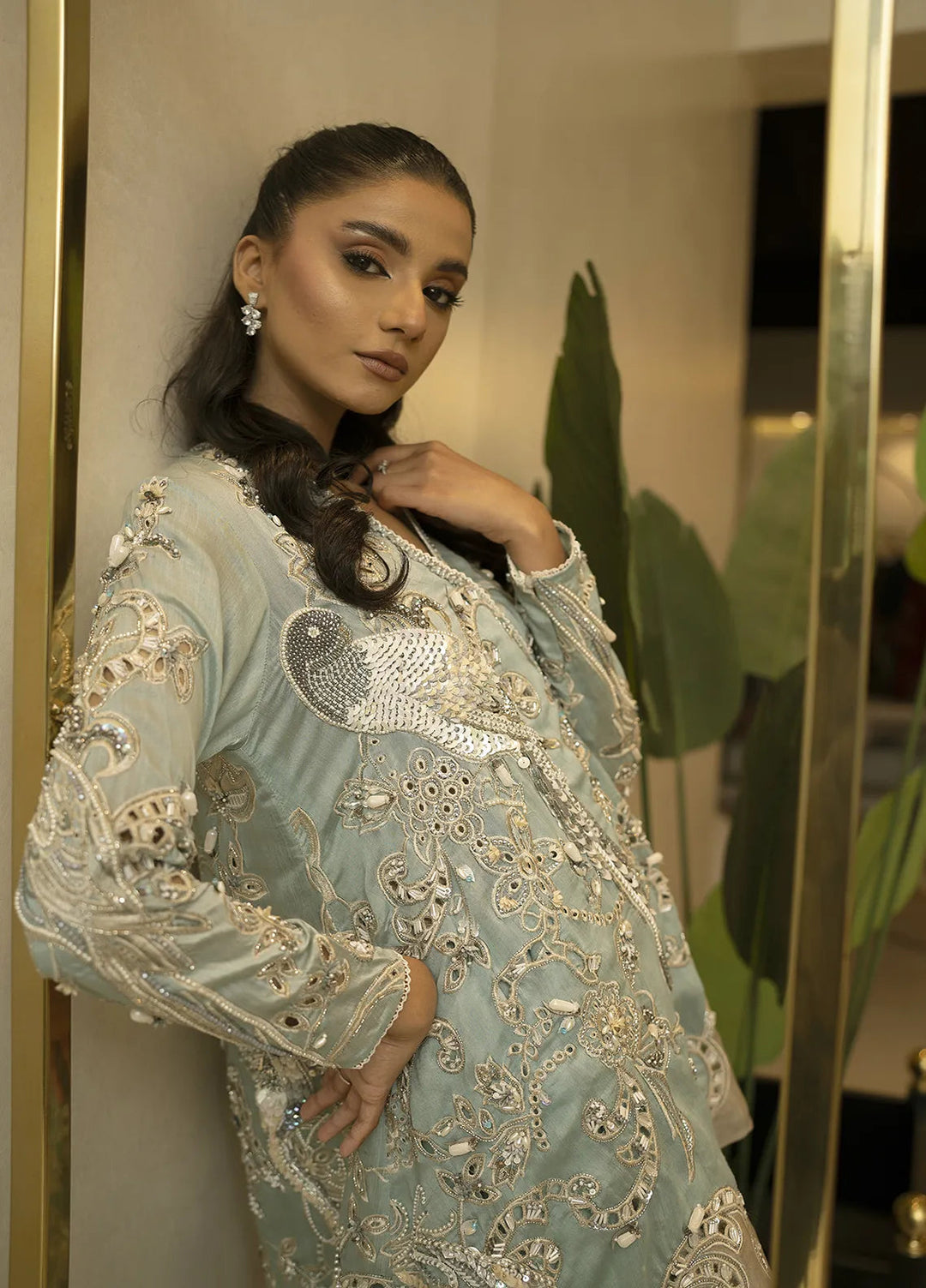 Atiya Irfan Studio Pret Embroidered Silk 2 Piece Suit NF-14