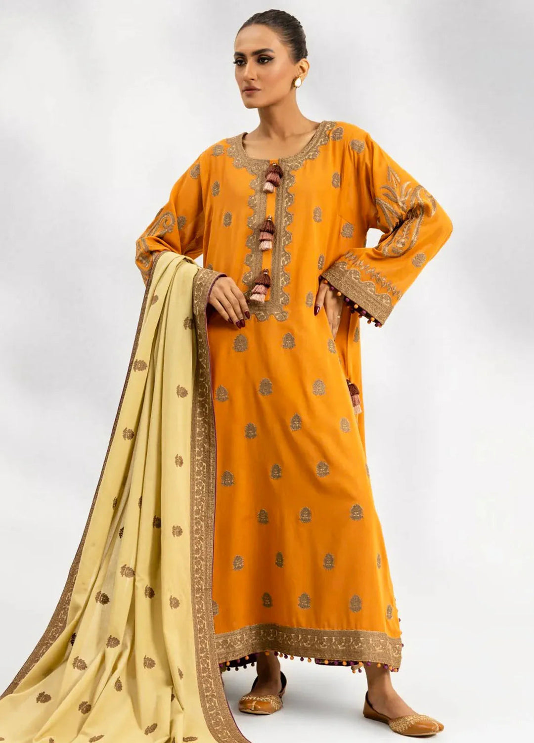 Atiya Irfan Studio Pret Embroidered Silk 3 Piece Suit ES-09