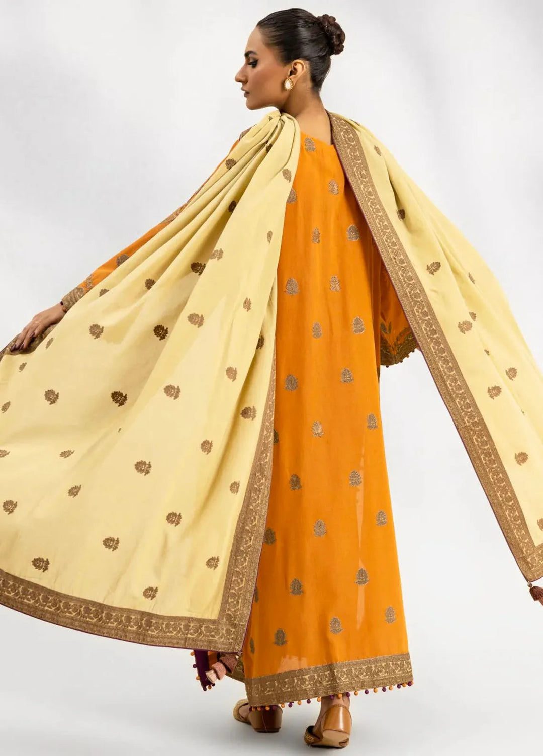 Atiya Irfan Studio Pret Embroidered Silk 3 Piece Suit ES-09