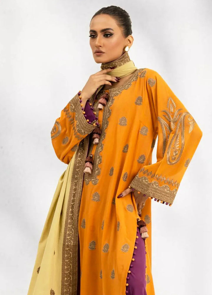 Atiya Irfan Studio Pret Embroidered Silk 3 Piece Suit ES-09