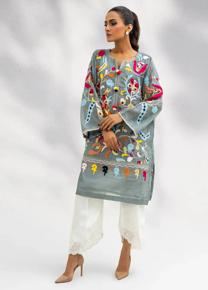 Atiya Irfan Studio Pret Embroidered Silk Kurti ES-04